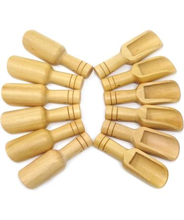 Honbay 12PCS Mini Wooden Scoops for Bath Salts and Tea - Perfect for Home Spa and Tea Time - Buy Online on GoSupps.com