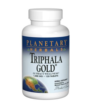 Planetary Herbals Triphala Gold GI Tract Wellness 1000 mg 120 Tablets