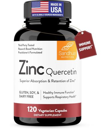 Zinc Quercetin 120 Vegetarian Capsules - Buy Online on GoSupps.com