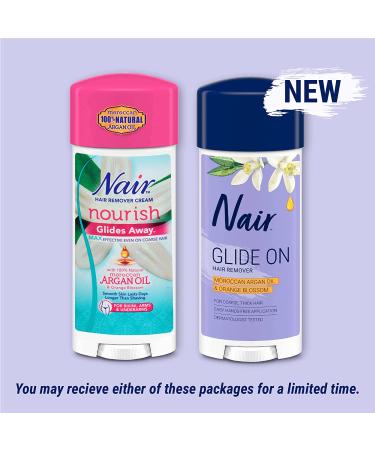 Nair Hair Remover Glides Away Cream 3.3 oz - Smooth Hair Removal (Pack of 1) - Buy Online on GoSupps.com