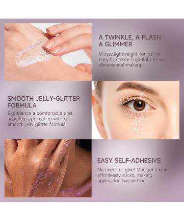 Body Glitter Gel - 4 Color Sparkling Sequins - Long Lasting Glue-Free Face Hair & Body Makeup for Festivals Weddings & Halloween - Buy Online on GoSupps.com
