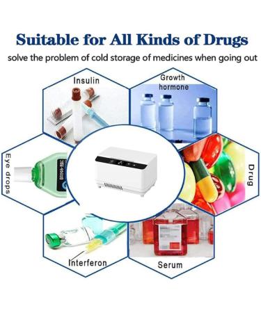 Insulin Refrigerator Mini USB Medical Refrigerator LCD Screen Adjustable 0-18 Car Travel Home 2-Battery Portable Insulin Refrigerator 3battery - Buy Online on GoSupps.com