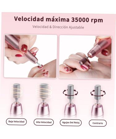 Automatic Nail File Nail Salon Supplies Nail Drill Nail Shaper Nail Tools for Manicure Aluminum Alloy Electric - Buy Online on GoSupps.com