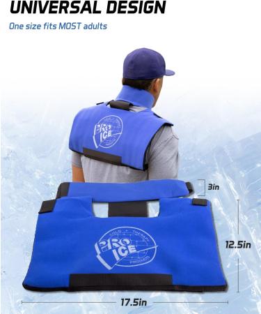 Pro Ice Scapula/Cervical Cold Ice Wrap with Inserts - Fast Pain Relief - Buy Online on GoSupps.com