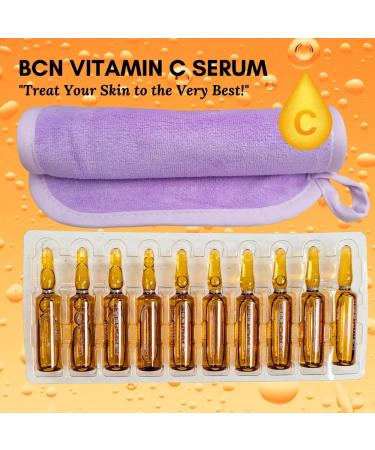 Vitamin C Serum Ampoules - 20% Pure Vitamin C for Skin Brightening & Dark Spot Correction | Anti-Aging Serum | Made in Spain 10 x 5 ml - Buy Online on GoSupps.com