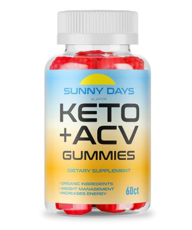 Alapor Sunny Days Keto ACV Gummies - New Sunny Day Plus Apple Cider Vinegar Gummys SunnyDays + Gummy SunnyDaysGummies for 30 Days Supply