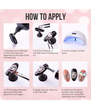 Makartt Nail Rhinestone Glue Gel Kit - 30g & 8g Super Adhesive for Gems, Rhinestones, and Crystal Stones - 3pcs Set - Buy Online on GoSupps.com