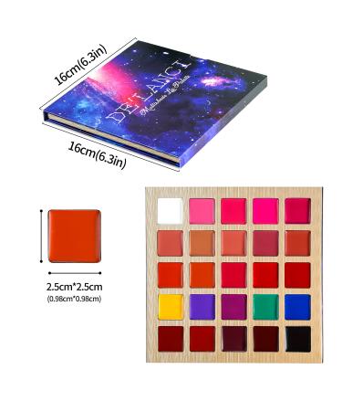 DE'LANCI 25 Color Lip Gloss Lipstick Palette - Professional Moisturizing & Long Lasting Makeup in Nude, Red, Peach, Pink Shades - Waterproof & Pigmented for Festival, Halloween, Body & Face Paint - Ideal for Girl/Women/ba - Buy Online on GoSupps.com