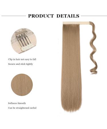 Cybelleza Clip In Ponytail Extensions | Heat-Resistant 55cm Sandy Blonde Hair Piece - Realistic Braid & Affordable Smooth Volume - Buy Online on GoSupps.com