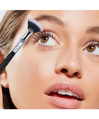 Folding Angle Scalloped Lash Brush | Unique Mascara Fan Brush - Eye Lashes Makeup Tools with Double Layer Bristles for Christmas Valentine's Day - Buy Online on GoSupps.com