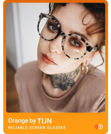TIJN Oversized Blue Light Glasses for Men & Women | Anti Eyestrain Tortoise Shell Gaming & Computer Glasses - Large Frame Blue Blocker - Buy Online on GoSupps.com