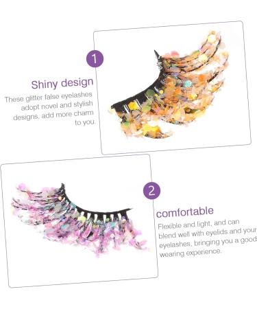 minkissy 5 Pairs Colored False Eyelashes Colored Lashes Colorful Lashes Cosplay Lashes Eyelashes with Color on The End Colorful Eyelashes Fake Eyelashes Chemical Fiber 3d Make up Clothing - Buy Online on GoSupps.com