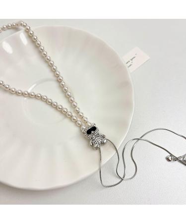 Oralgos Harajuku Necklace for Women & Girls - Trendy Pearl Jewelry with Bear Sunglasses & Cool Designs | 2023 Fashion - Buy Online on GoSupps.com