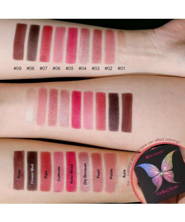 Arousar Eyeshadow Palette Matte Shimmer Glitter Pink Eye Makeup Palette Highly Bold Pigmented Pressed Powder Palette Natural Velvet texture Fading Rose 03.fading Rose - Buy Online on GoSupps.com