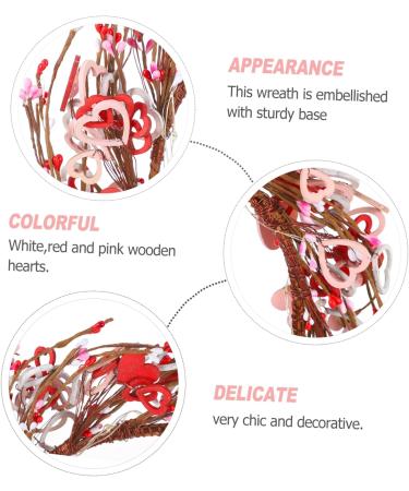 Zerodeko 3pcs Valentine's Wreath Heart Valentines Wreath Valentines Day Decoration Valentine s Day Decoration Hanging Love Wreath Hangers to Decorate Wedding Artificial Pendant Iron Wire - Buy Online on GoSupps.com
