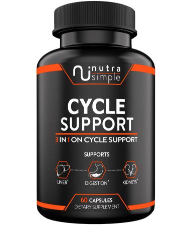 Cycle Support Supplement for Men & Women - Natural Liver Cleanse Detox & Repair - Gut Health & Kidney Support with Milk Thistle Beet Root Dandelion Choline Artichoke Extract - 60 Capsules
