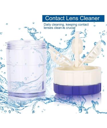 Sclera Contact Lens Case Plastic Contact Lens Cleaning Lenses Case Barrel Shaped Contact Lens Cleaning Container Fashion Manually Cleaner Washer for Everyday Use - Buy Online on GoSupps.com