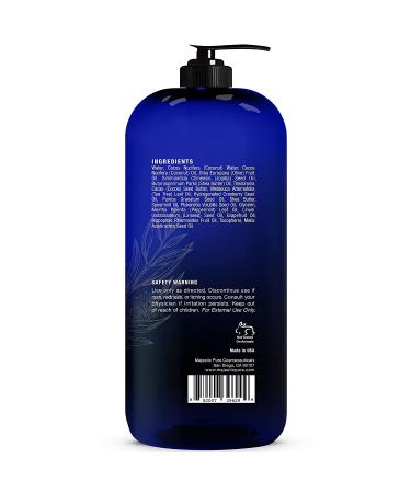 MAJESTIC PURE Tea Tree Oil Body Wash with Mint - 16 fl oz - Fights Body Odor, Athlete's Foot, Jock Itch, Ringworm & Skin Irritations - Shower Gel for Women and Men - Buy Online on GoSupps.com