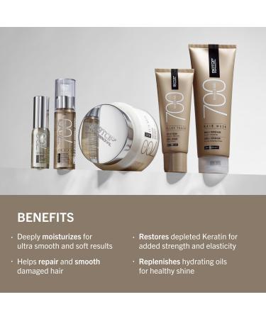 Biotop Professional 700 Keratin + Kale Serum - Heat Protectant & Hair Repair Treatment for Frizzy Damaged Hair - Smoothing & Strengthening Solution for Split Ends (2.2 oz/60ml - Buy Online on GoSupps.com