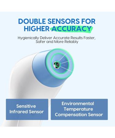 Baby Forehead Thermometer Fast and Accurate Reading Non-Contact Digital Fever Thermometer Color Coded Alert Display Infra - Buy Online on GoSupps.com