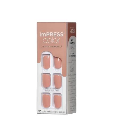 KISS imPRESS Color Press-On Gel Nails Kit - Short Length Sandbox | PureFit Technology | Polish-Free Manicure with Prep Pad & Tools - Buy Online on GoSupps.com