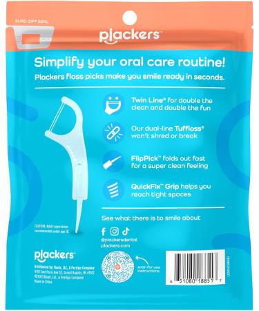 Plackers Twin-Line Dental Floss Picks - Limited Edition 150 Pieces - Perfect for On-the-Go Dental Care | International Shipping Available - Buy Online on GoSupps.com