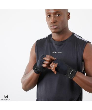 Mercuryal Premium 4m Boxing Bandages with Thumb Loop - Perfect Boxing Wraps for Men & Women - Ideal for Kickboxing MMA & Muay Thai - 2.5m Black Boxing Bands - Buy Online on GoSupps.com