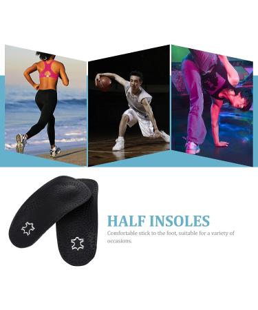 DOITOOL Plantar Fasciitis Relief Insoles - Arch Support for Flat Feet - 1 Pair Cushioned Heel Inserts - Leather Half Pad for Men and Women - Size 37-38 - Buy Online on GoSupps.com