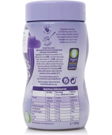 Cadbury Highlights Hot Chocolate Powder 154g - Buy Online on GoSupps.com