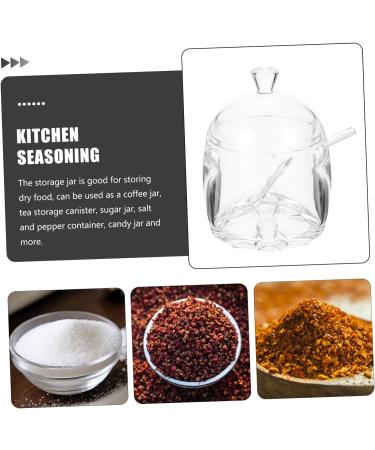 Zerodeko Clear Container Coffee Container 4pcs Spice Jar Salt Shaker Acrylic Household Ornament Container Condiment Bottle - Buy Online on GoSupps.com