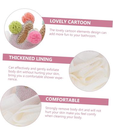2pcs Exfoliating Cartoon Bath Ball - Mesh Shower Loofah & Body Wash Scrubber for Clean & Healthy Skin - Buy Online on GoSupps.com