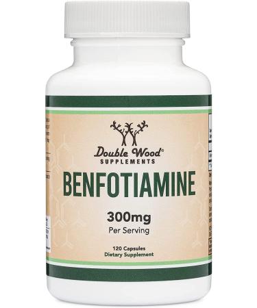 Benfotiamine 300mg (Third Party Tested, 120 Capsules) - Made in USA for Superior Thiamine Absorption | Double Wood Supplements - Buy Online on GoSupps.com