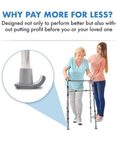 Pivit Ski Glides for Folding Medical Walkers | Pack of 2 | Smooth & Durable Replacement Feet for Seniors | Heavy Duty Cap Sliders Last Longer - Buy Online on GoSupps.com