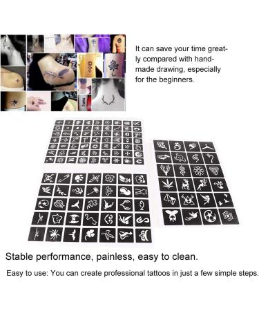Simple Safe Odorless Non-toxic Stencil Temporary Template Template Professional Tattoos for Beginners - Buy Online on GoSupps.com