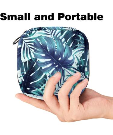 Buy Portable Women's Binding-Up Bags | Menstrual Cup & Insert Bags for Teens - Tropical Palm Leaves Design - Buy Online on GoSupps.com