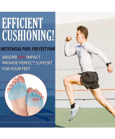 Metatarsal Pads (6 PCS) | New Material | Soft Gel for Diabetic Feet & Forefoot Pain | Breathable | For Men and Women | Blue - Buy Online on GoSupps.com