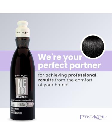 Prokpil | Negro Especial Tratamiento de Color Matizante Matizador para Rubio Canoso o Negro | Black Nuance for natural or colored Gray Blond or Black Hair 10.1oz-300ml - Buy Online on GoSupps.com