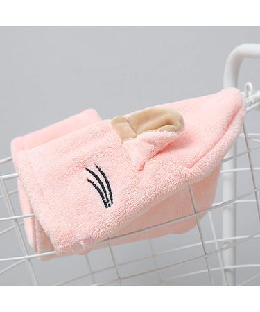 ZHUSHUGG Turban Towel - Super Absorbent Microfiber Fast-Drying Cat Motif Headscarf for Long Hair - Pink - Buy Online on GoSupps.com
