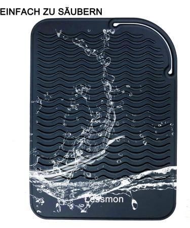 Premium Heat Resistant Mat for Curling Irons & Hair Styling Tools - 9 x 6.5 Black | Essential Protection for Your Styling Equipment - Buy Online on GoSupps.com