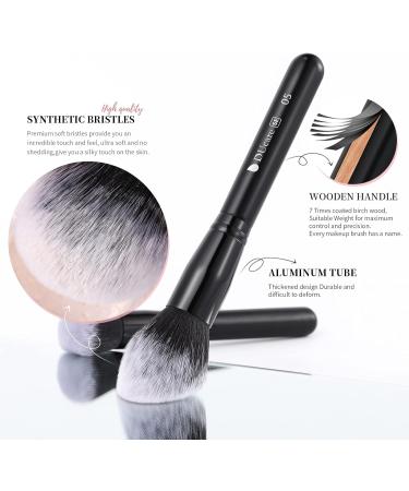 DUcare Professional Makeup Brushes Kit - 27Pcs Premium Synthetic Hair Kabuki Brushes for Foundation, Powder, Blush, and Eyeshadow - Matte Black - Buy Online on GoSupps.com