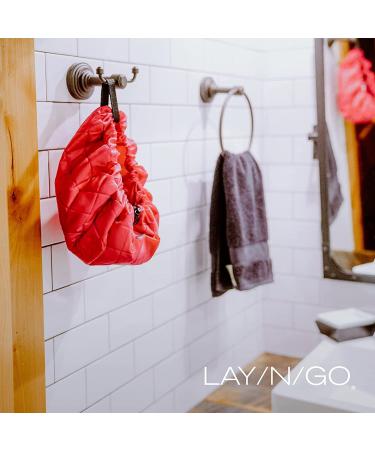 Lay-n-Go Cosmo 20 inch Black Makeup Organizer Bag for Travel & Daily Use - Durable Patented Design, Perfect Gift Idea - Buy Online on GoSupps.com