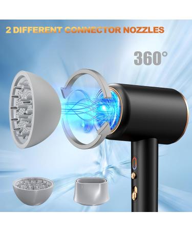 Ionic Hair Dryer - 1875W Ultra-Quiet Blow Dryer with Diffuser & Concentrator | 2 Heat & 3 Speed Settings | Quick Heat-Up | Ideal for All Hair Types - International Shipping Available - Buy Online on GoSupps.com