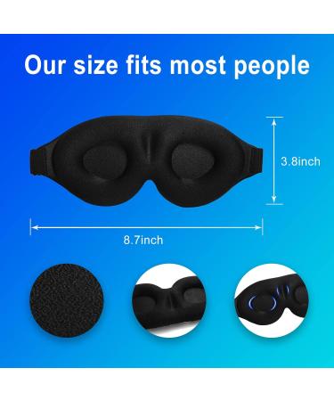3D Contoured Cup Sleep Mask - Adjustable Straps, Super Soft Eye Mask for Women Men, Ideal for Sleeping, Travel, Yoga - Peony Flower Design - Buy Online on GoSupps.com