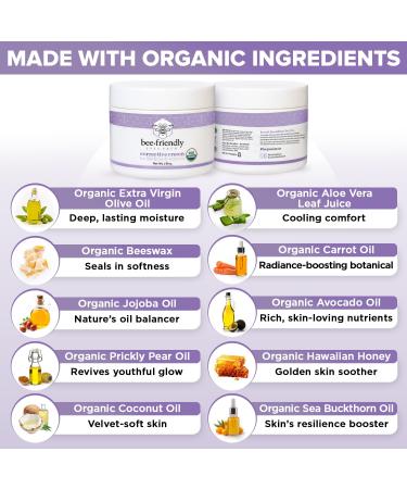 BeeFriendly Organic Corrective Cream USDA Certified Face Moisturizer Rich Revitalizing Night Cream For Sensitive Skin Aids With Fine Lines Wrinkles Crows Feet Eyes Face Neck 6 oz (3 Jars in box) 2 Ounce (Pack of 3) - Buy Online on GoSupps.com