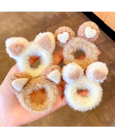 Shop Mllkcao 2-Piece Hair Tie Set - Plush Cat & Bear Ears Anti-Sweet Scrunching Elastic Hair Bands for Girls & Women - Perfect Hair Jewelry A01 - Buy Online on GoSupps.com