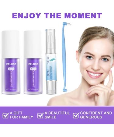 Herosmile Purple Toothpaste 4pcs | Teeth Whitening & Color Correction Foam | Brighten Your Smile with Advanced Oral Care - Buy Online on GoSupps.com
