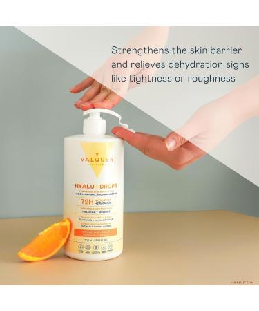  Valquer Laboratorios Valquer Hyaludrops Orange and Vanilla Moisturizing Body Cream Lotion for Dry and Sensitive Skin Up to 72 Hours of Nourishing Hydration with Hyaluronic Acid Niacinamide. 700ml - Buy Online on GoSupps.com
