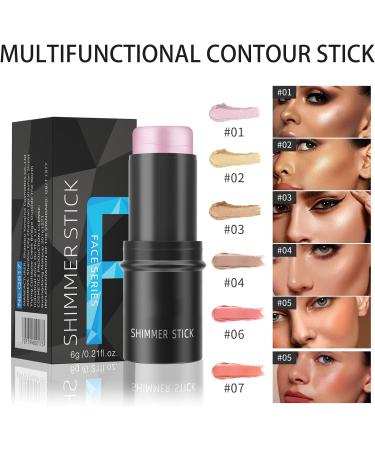 Matte Cream Blush Stick Highlighter | Waterproof & Long-lasting Face Makeup | Full Coverage Contour Stick for Cheeks, Lips & Eyeshadow | (04) 1.00 g - Pack of 1 - Buy Online on GoSupps.com