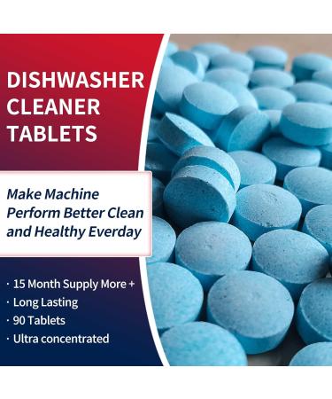 Buy Eco-Friendly Dishwasher Cleaner Tablets (90 Counts) - Minty Fresh Scent Deep Clean 360 Plastic-Free Long-Lasting - Buy Online on GoSupps.com