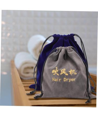 CANIGHT 2pcs Storage Bag Dust Bag Drawstring Hair Dryer Pouch Travel Bag Curl Blow Dryer Treat Bag Velvet - Buy Online on GoSupps.com